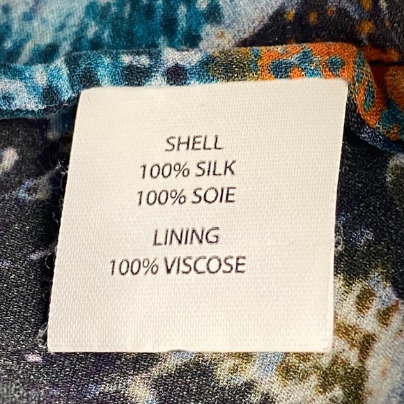 Tryb Anthropologie Womens Silk Blouse S Wearable Art Artsy‎ Boho Lagenlook Flowy - Picture 6 of 6